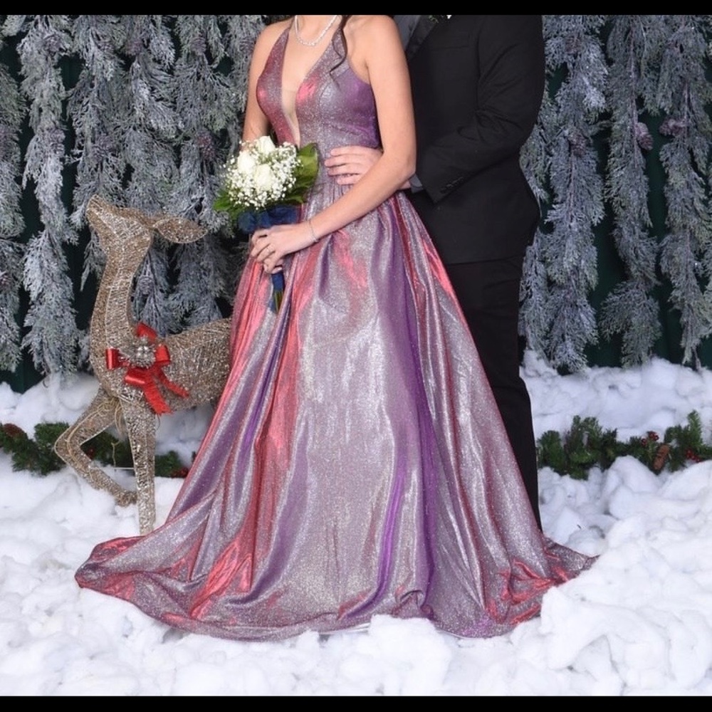 Jovani purple/pink sparkly dress